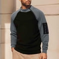 thumbnail image 2 of Mens Fleece Sweater Tops for Outdoors Hiking Camping Warm Colorblock Long Sleeve Mock Neck Tops with Zippers (XL, Dark Gray), 2 of 8