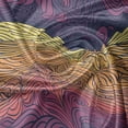 thumbnail image 5 of Ambesonne Psychedelic Valance Pack of 2, Curly Waves Art, 54"X12", Quartz Apricot Dried Rose, 5 of 5