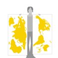 thumbnail image 3 of World Map Wall Art Earth Atlas Decal Sticker, 3 of 4