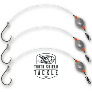 Texas-Rigs-for-Bass-Fishing-Leaders-with-Weights-Hooks-Rigged-Line-Kit (3/0  Hooks-1/4 oz Weight-5pcs) : : Sports & Outdoors