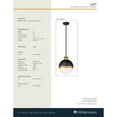 thumbnail image 4 of Millennium Lighting  Ellmira 1 Light Pendant in Matte Black/Aged Brass with Clear Seedy Glass Shades, 4 of 4