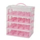 thumbnail image 5 of Portador de cupcakes,Porta cupcakes Contenedores para cupcakes Soporte para cupcakes,Caja para cupcakes de 4 niveles con tapa y asa,Transportador de alimentos para muffins y rosa, 5 of 8