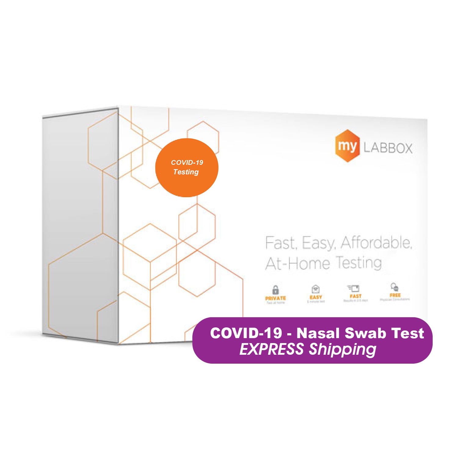 binx health COVID-19 Nasal Swab at-Home Sample Collection Kit Including Overnight Return Shipping and PCR-Based Laboratory Testing Bulk Delivery Bulk Return