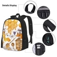 thumbnail image 3 of Disketp Honey Bee Set Large Capacity Backpack Lunch Bag Pencil Case Combination 3 Piece Set for Student, 3 of 7