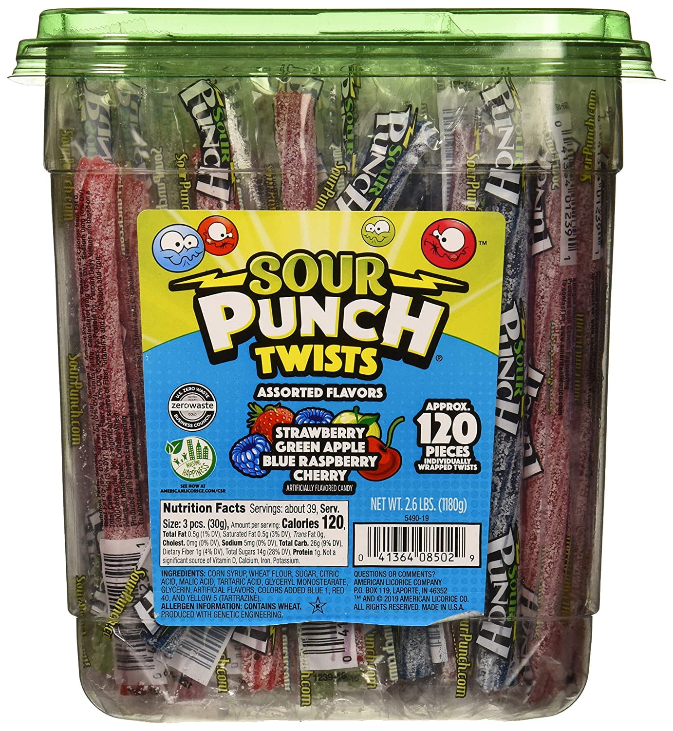 Sour Punch Sour Punch Twists, 4 Flavor Individually Wrapped Sweet