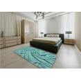 thumbnail image 4 of Ahgly Company Indoor Round Patterned Aquamarine Stone Green Area Rugs, 4' Round, 4 of 6