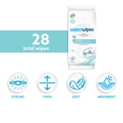 WaterWipes Sensitive On The Go Wipes, 99.9% Water, Unscented & Hypoallergenic, 28 Wipes