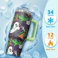 thumbnail image 4 of 30oz Halloween Tumbler with Handle, Spooky Pumpkin | Print | Halloween Gifts for Friends & Family | with Lids and Straws | Stainless Steel Insulated | Coffee Travel Mug, 4 of 5