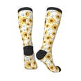 thumbnail image 4 of Daiia Sports Socks Sunflowers Printed Novelty Crew Socks for Men Women Knee High Socks Cotton Socks Soft & Breathable Support Unisex Socks, 4 of 9