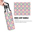 thumbnail image 4 of Yayeee 20oz Insulated Water Bottle Double Wall Stainless Steel with Flip Straw Lid, Pink Mosaic Pattern, 4 of 7