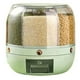 thumbnail image 1 of Dispensador de granos y arroz, contenedor de almacenamiento de alimentos secos de cocina giratorio de 360° con 6 compartimentos, 1 of 7