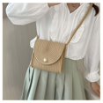 thumbnail image 4 of Nvzi Bolso de hombro tejido, bolso de mano tejido y bolso de cosméticos, bolso de mano tejido elegante para playa de verano 7,87 x 2,55 x 6,29 pulgadas, color caqui, 4 of 5
