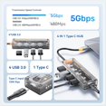 thumbnail image 5 of Estación de Acoplamiento Hub USB C 4 en 1, Adaptador Divisor de Alta Velocidad de 5 Gbps para Portátiles, PC y Tabletas., 5 of 5