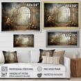 thumbnail image 4 of Designart "Haunting Gothic Windows with Floral Motif I" Floral Framed Wall Art Decor - Traditional Grey Window Entryway Framed Wall Art, 4 of 6