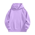 thumbnail image 5 of Enjoytime Hoodies for Girls Solid Color Long Sleeve Pullover Sweatshirt Fall Winter Casual Kids Clothes with Pockets, 5 of 8