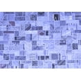 thumbnail image 1 of Ahgly Company Machine Washable Indoor Rectangle Patchwork Blue Transitional Area Rugs, 7' x 9', 1 of 4