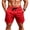 Red, variant on Workout Shorts for Mens Solid Color Elastic Drawstring Athletic Shorts with Pockets Gym Running Shorts