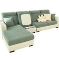 thumbnail image 2 of Universal Sofa Cover, Anti-Slip L Shape Sectional Couch Slipcover, Stretch Couch Cushion Chaise Cover (Green, Large Single Seat Cover), 2 of 9