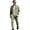 Army Green, variant on Dwelliawo Men's 2 Piece Suede Tracksuit Set Long Sleeve Lapel Jacket with Pocket & Drawstring Jogger Pants Casual Sport Suits Army Green L