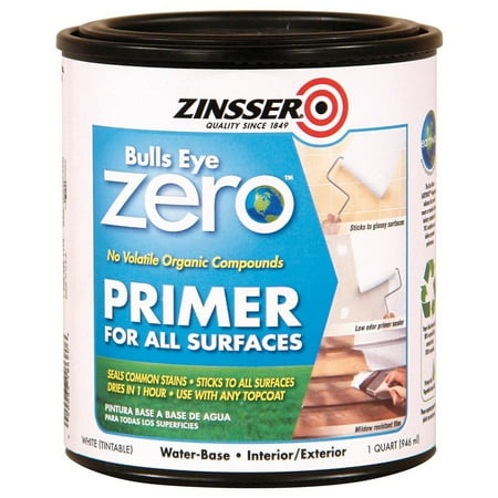 Zinsser Bulls Eye Zero White Smooth Water-Based Acrylic Primer and Sealer 1 qt