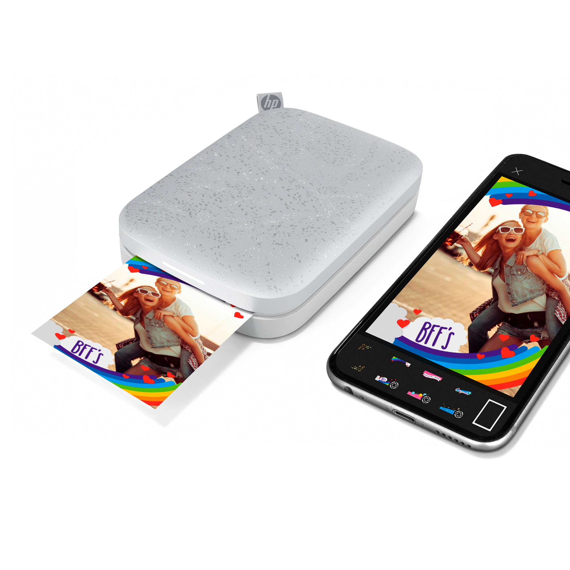 HP Sprocket Portable 2x3" Instant Photo Printer (Luna Pearl), for Ios or Android - image 4 of 8