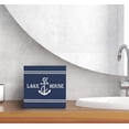 thumbnail image 6 of Zomyto 5"x5" Summer Lake House Anchor with Rope Navy Wood Box Sign Desk Decor,Farmhouse Rustic Wooden Block Box Sign Decoration For Lake House Cabin Country Home Wall Shelf Table Decor, 6 of 6