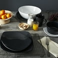 thumbnail image 6 of Noritake Colorscapes BoB Swirl (Black on Black) Set of 4 Square Dinner Plates, 6 of 7