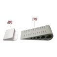 thumbnail image 3 of Paquete de 2 topes de goma de cuña para puerta, topes para mandriles de puerta, Protector de pared para suelo y parte inferior de puerta con soporte blanco autoadhesivo, 3 of 5