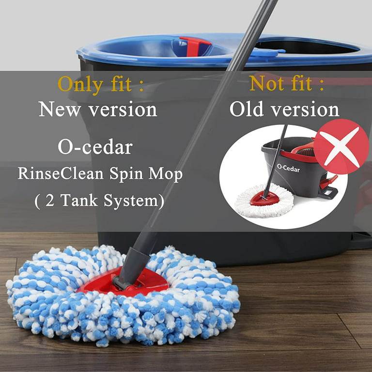O-Cedar Microfiber Cloth Mop & QuickWring Bucket System with 1 Extra Refill