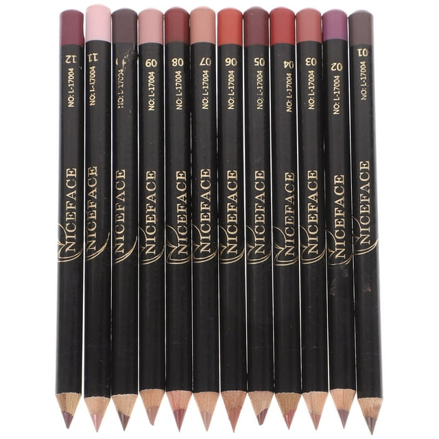 MasteelfCA 12 Pcs Crayon à Lèvres Maquillage Résistant à L\'eau 12 Coloirs Crayon de Modelage pour Femmes