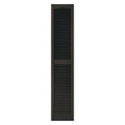 Builders Edge 12W in. Louvered Vinyl Shutter Pair