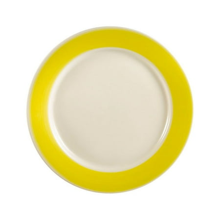 

Rainbow Plate Rolled Edge Yellow 9 Dia. X 1 H Stoneware Yellow