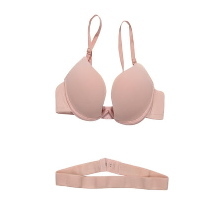

Spring hue Women Seamless Backless Invisible Plunge Deep V Low Cut Push Up Bra