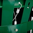 thumbnail image 5 of 36 Gallon Outdoor Metal Slatted Trash Receptacle with Rain Bonnet Lid, Green, 5 of 7