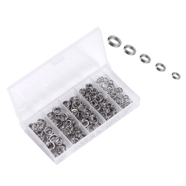 FLAMEEN Split Rings, 200PCS Fishing Lures Split Rings, Fishing Tackle For Use With Lures For Fishing Fishing Tools