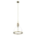 thumbnail image 5 of Hunter - Van Nuys 1-light Alturas Gold, Medium Size Pendant Light, Dimmable, Transitional Style, Bell Shaped, for Bedrooms, Dining, Living Rooms - 19297, 5 of 8