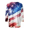 thumbnail image 4 of TrendVibe365 Independence Day T Shirt Womens Summer Stars Stripes Independence Day Shirts Casual 3/4 Sleeve Patriontic Tunic Tops Fashion Crew Neck 1776 Clothes Spring Outfits, 4 of 5