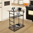 thumbnail image 6 of 3 Layers 31.5"L x17.7"Wx39.4"H Kitchen Cart Removable Hooks 4 Universal Wheels, 6 of 24