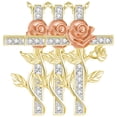 thumbnail image 1 of Cadenas Religiosos RoseGrace01 3Pzas Oro Collar Cruz/Rosa Dije 2x3cm Metal. High Monaco MXRAE-003, 1 of 5