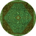 thumbnail image 1 of Ahgly Company Indoor Round Persian Green Traditional Area Rugs, 4' Round, 1 of 1