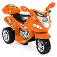 thumbnail image 1 of Best Choice Products 6V Kids Battery Powered 3-Wheel Motorcycle Ride On Toy w/ LED Lights, Music, Horn, Storage - Orange, 1 of 7