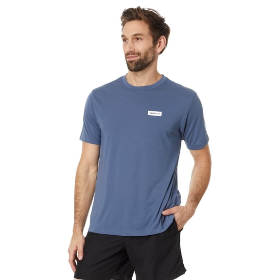 RVCA Men's Icon Short Sleeve Tee, Vintage Indigo-Large