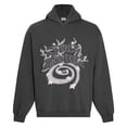 thumbnail image 1 of Sweat à Capuche Planète Cassé Tendance Américaine Imprimé Amusant de Rue plus Velours design Ample, 1 of 5