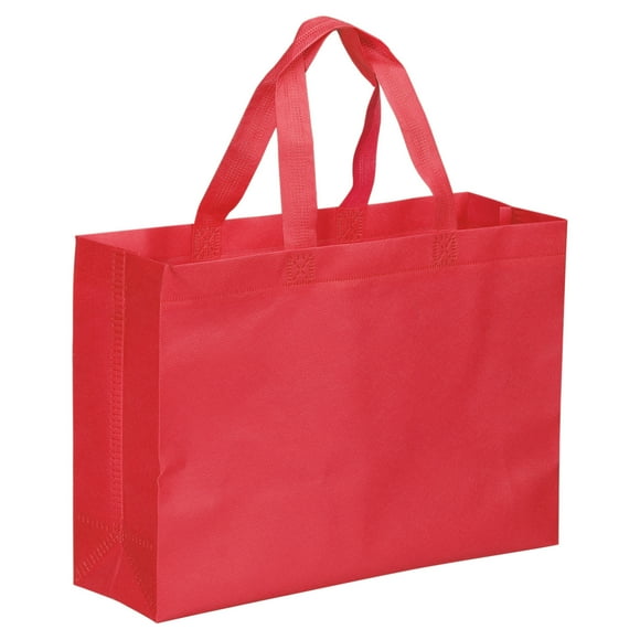 Unique Bargains 25x35cm Non-Woven Horizontal Style Reusable Gift Bag, Red 10 Pack