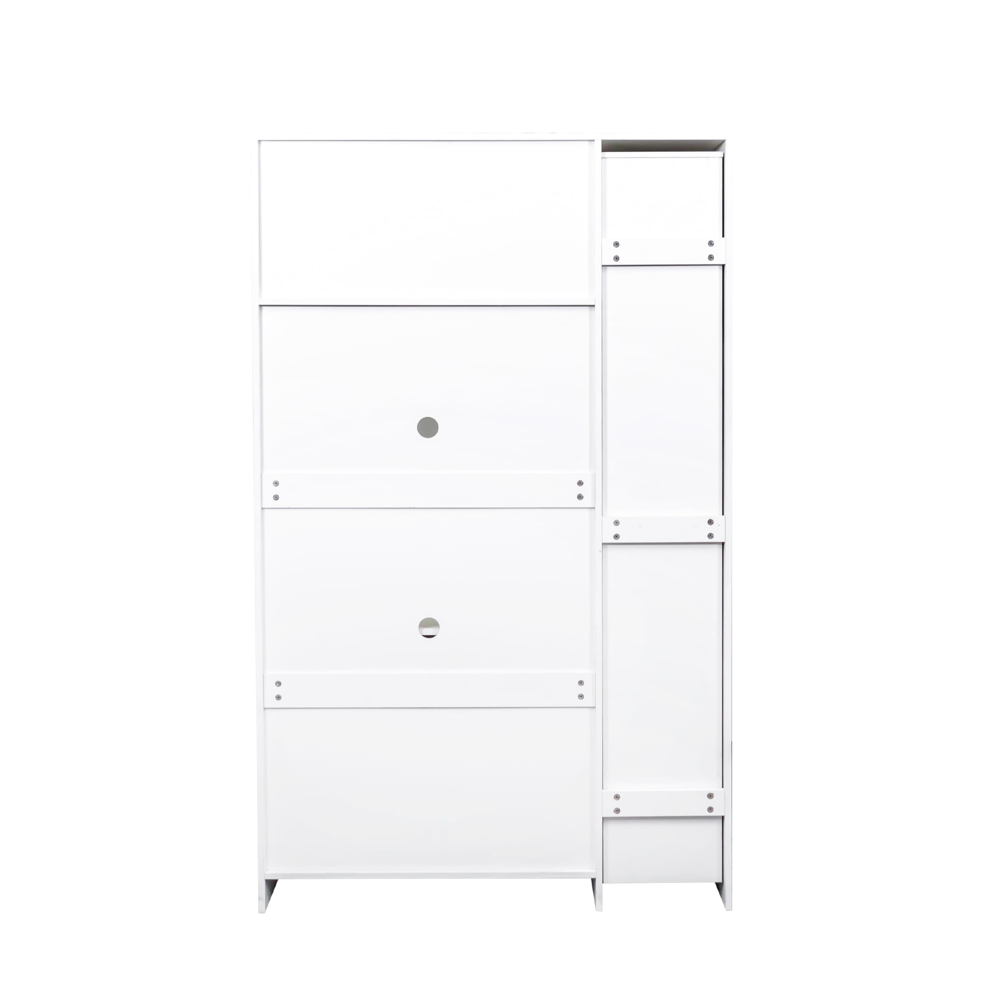 Newboti Furniture Kitchen Pantry Cabinet With Multi-Functional Pull-Out Multi-Tier Storage Shelf,Farmhouse Storage Cabinet With 4 Doors,Pantry Organizers For Kitchen,Dining Room(White) 54766