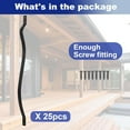thumbnail image 2 of 25-Pack 32.25 Inch Metal Balusters, Staircase Spindles With Screws, Wavy Iron Railing for Outdoor Stair Deck Porch, 2 of 7