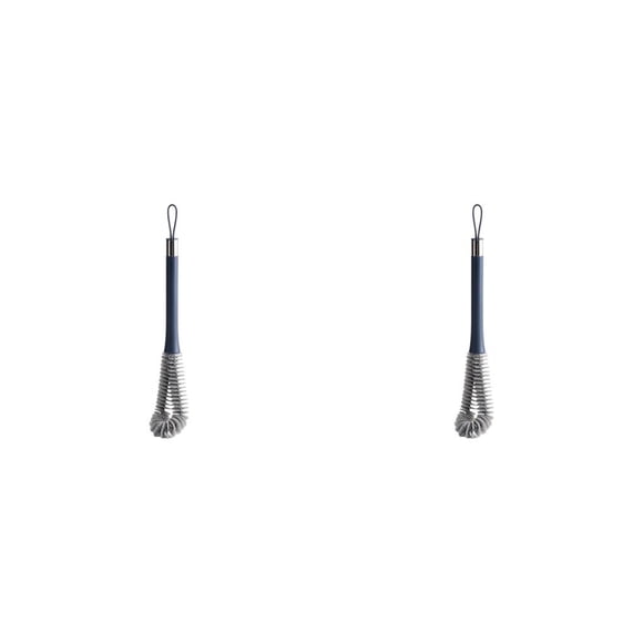 Yuarrent Cepillo de limpieza de nailon para botellas de leche infantil, cepillos de rotación multiusos de 360 grados, herramienta de Azul 2piezas
