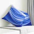 thumbnail image 3 of Blue Striped Pillow Covers 20x20 Inch Decorative Throw Pillow Cover, Modern Abstract Art Wave Moire Gradient Sofa Pillowcases Accent Cushion Case Home Decor Bedroom Living Room, 3 of 6
