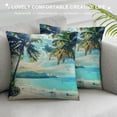 thumbnail image 3 of Orinice Palm Trees Beach Sunbeam Graphic Decorative Throw Pillow Cover for Home Couch Living Room Bed Sofa 22x22in, 3 of 5