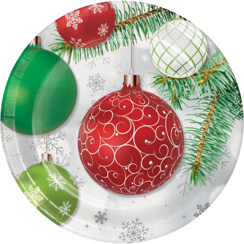 Ornaments Dessert Plates, 24 Count Serves 24 Guests - Walmart.com